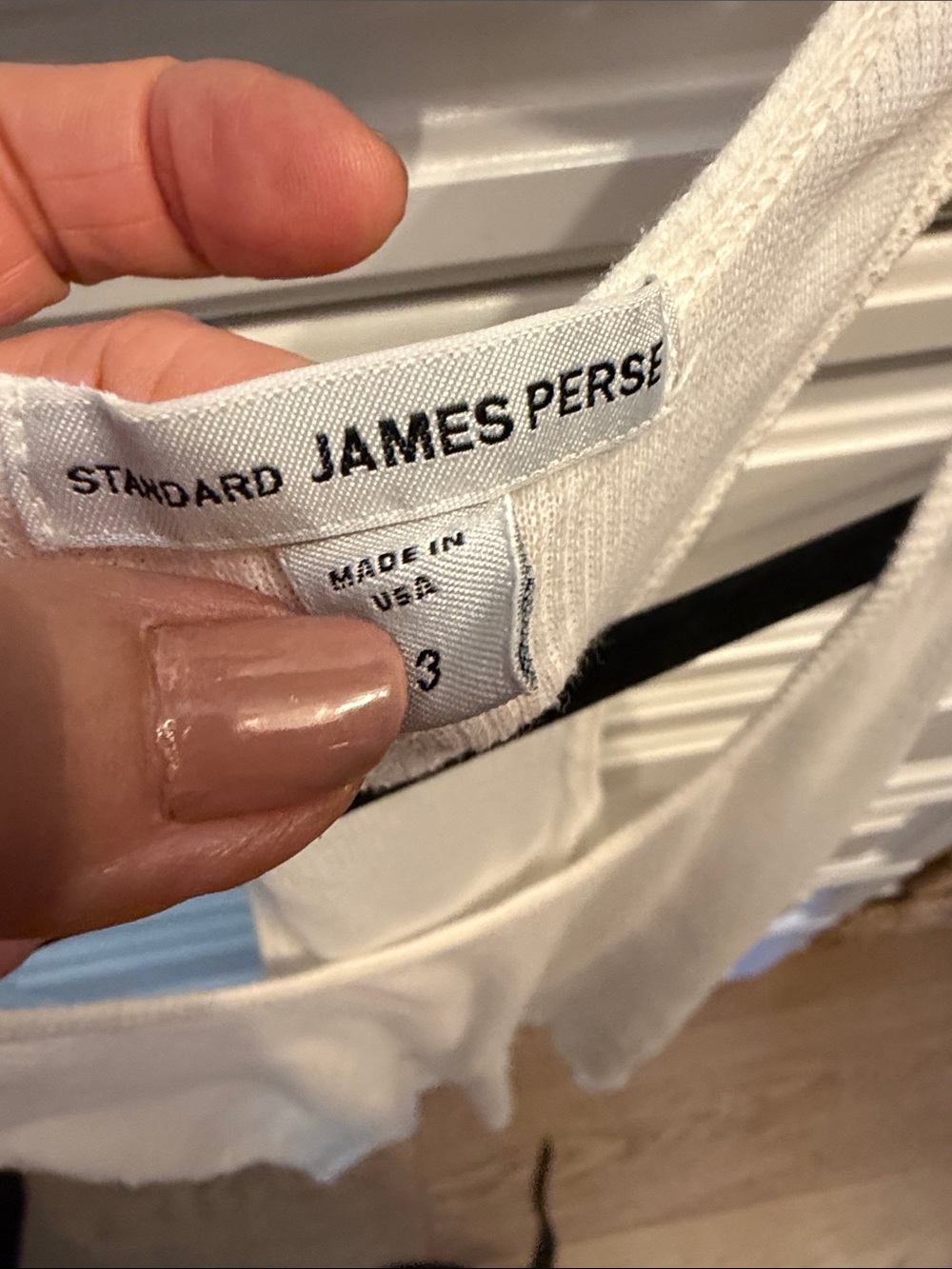James Perse Cream Ribbed Racerback Tank - Picture 2 of 4